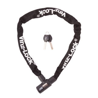 Vinz Ventoux 150 cm kettingslot fietsslot vaste kop 6 mm vooraanzicht